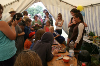 23. Altmarkcamp Filzen, Spinnen, Weben - Thema: Fu&szlig;kunst Beispiel 4