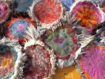 Sitzfelle aus Rohwolle Beispiel 1